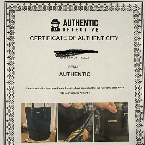 Burberrys of London Blue Label Bucket Bag Nova Check Black Nylon With COA - Picture 13 of 13